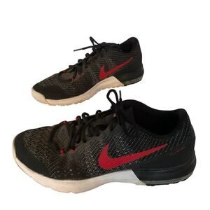 Nike Air Max Tavas Flywire Black Red Running Shoes Men’s 7.5 820198-010